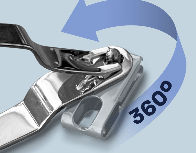 360° of nail-clipping precision.